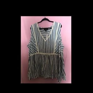 NWT Blue Striped Lane Bryant Tank Size 26